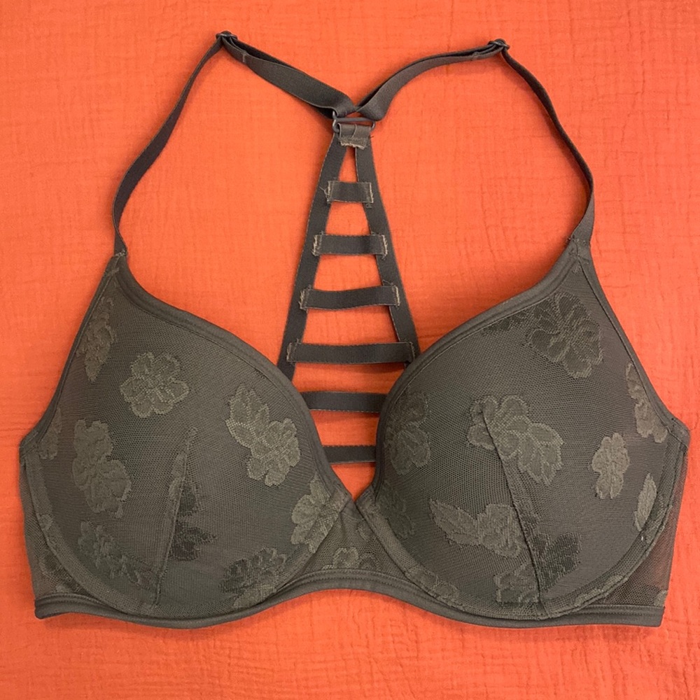 PINK Victoria’s Secret lightly lined underwire push up racer back bra - Picture 3 of 6